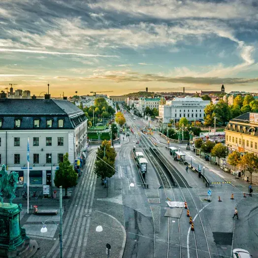 View of inner city Gothenburg